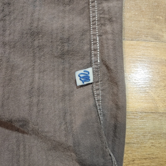 Wrangler Brown Short Sleeve Button Down Shirt LA PD Obeying the Law L - Picture 7 of 8